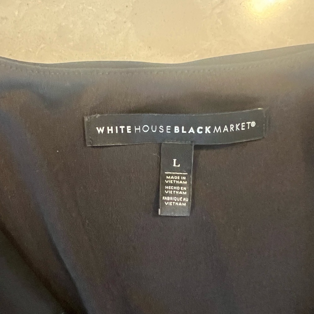 White House Black Market Classic Black Blouse